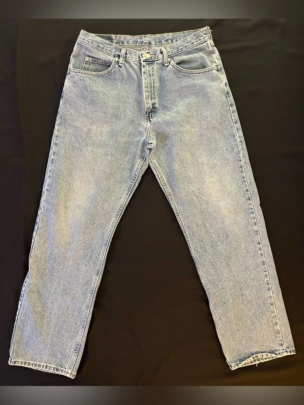 Wrangler Authentics Mens Jeans 34x32 Light Blue Denim Straight Regular Fit